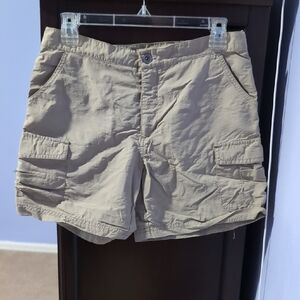 Women's Tan Cargo Shorts